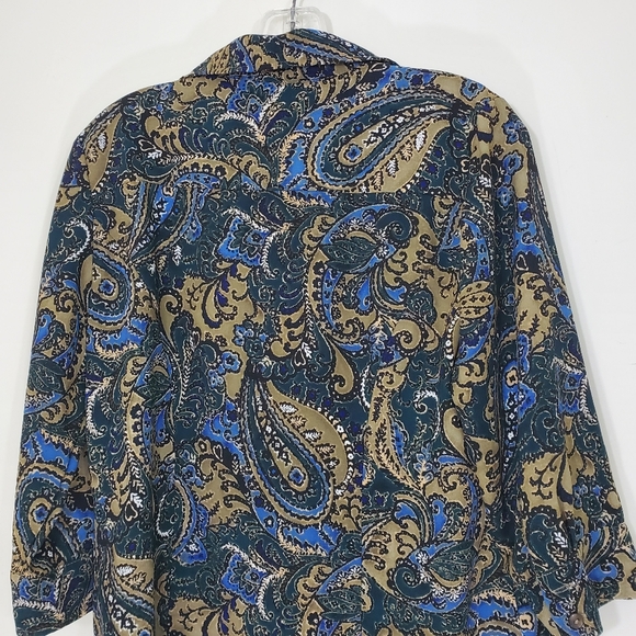 Laura Scott Petite Paisley Blouse, MP - Picture 5 of 10
